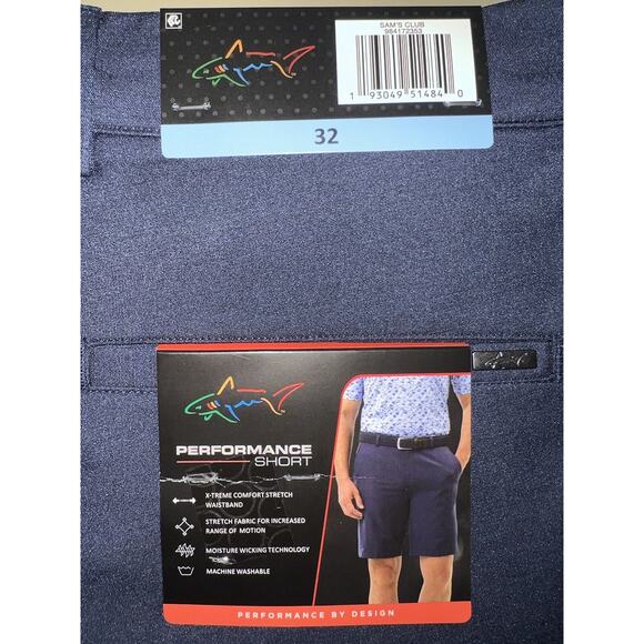 Performance By Design Men’s 32 Navy Stretch Shorts - Picture 6 of 6